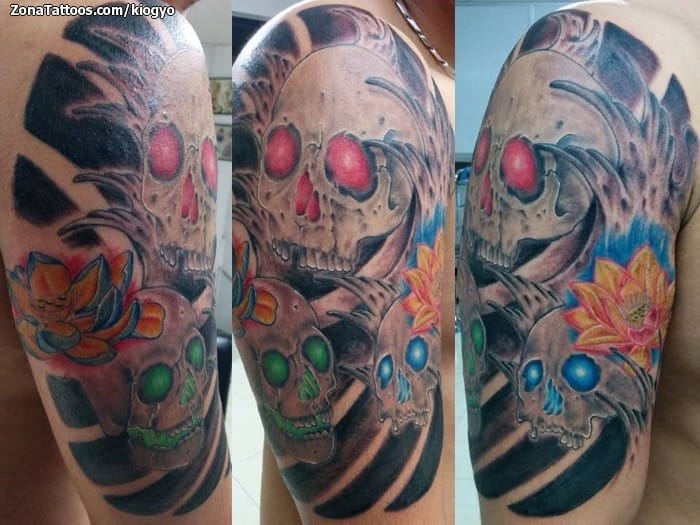 Tattoo photo Asian, Skulls