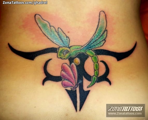 Foto de tatuaje Insectos, Mariposas, Tribales