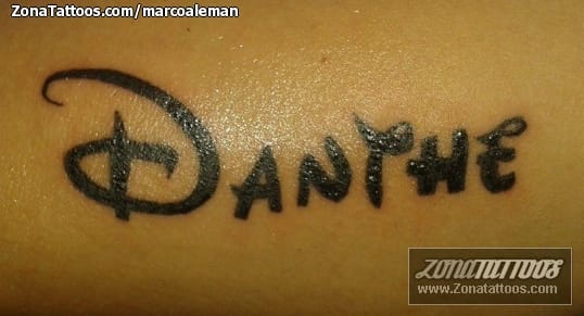 Foto de tatuaje Letras, Disney, Nombres