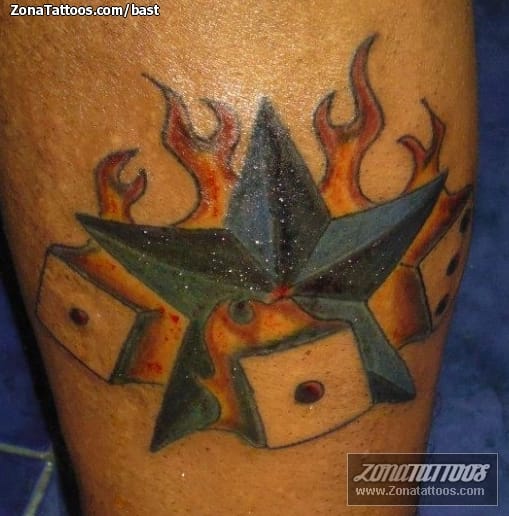 Tattoo photo Stars, Dice, Llamas