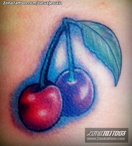 Foto de tatuaje Cerezas, Frutas