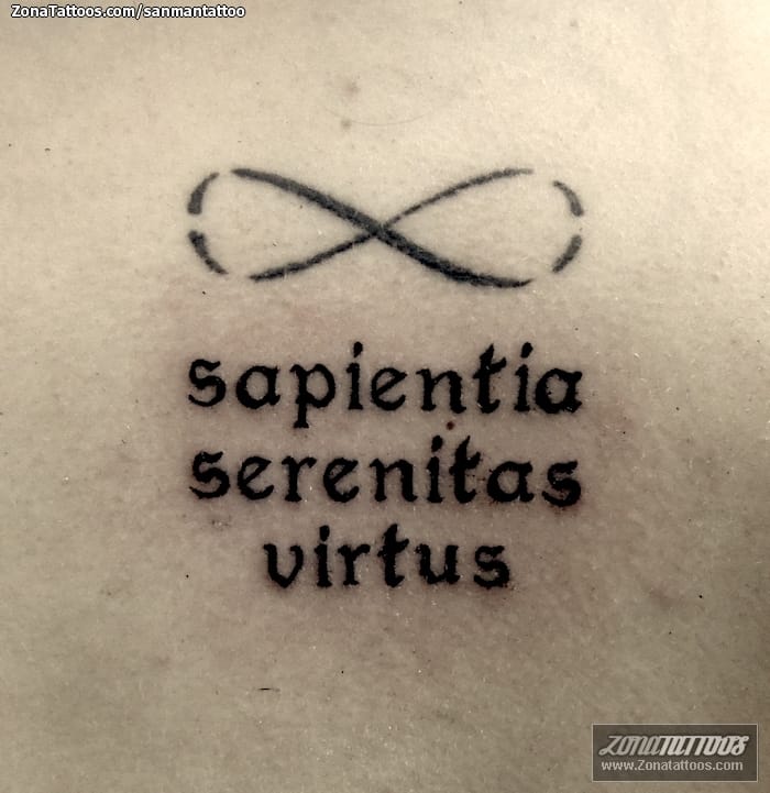 Foto de tatuaje Letras, Latín, Infinitos