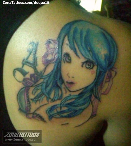 Tattoo photo Manga, Girls