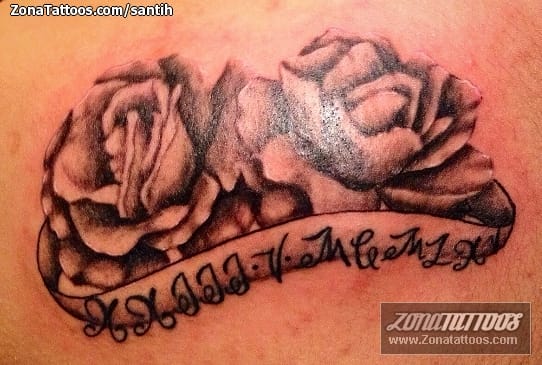 Tattoo photo Roses, Flowers