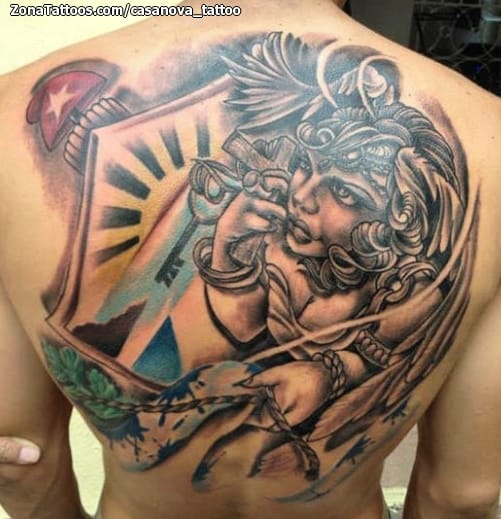 Foto de tatuaje Ángeles, Espalda