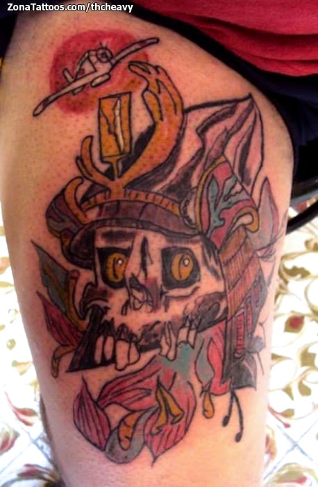 Foto de tatuaje Calaveras, Samurais, Orientales