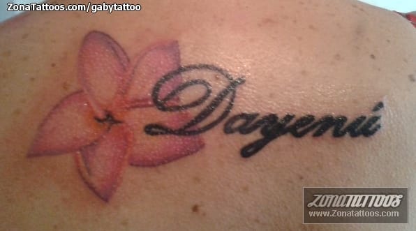 Tattoo photo Names, Letters, Flowers