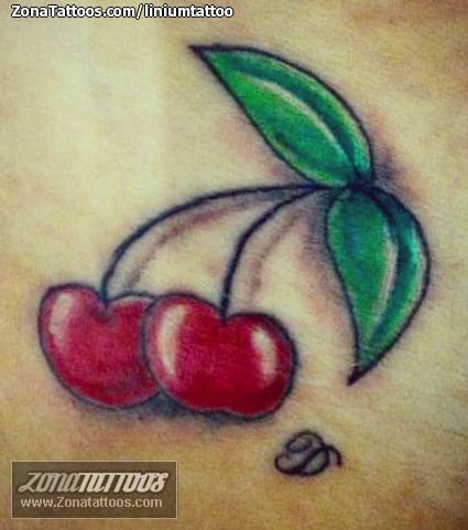 Foto de tatuaje Cerezas, Frutas