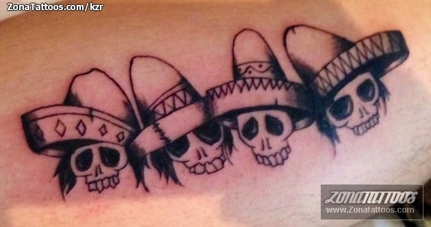 Foto de tatuaje Sombreros, Calaveras