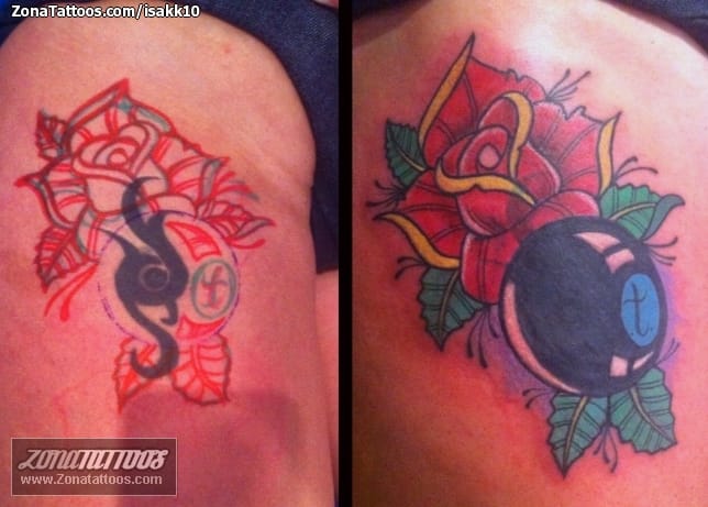 Foto de tatuaje Cover Up, Flores, Rosas