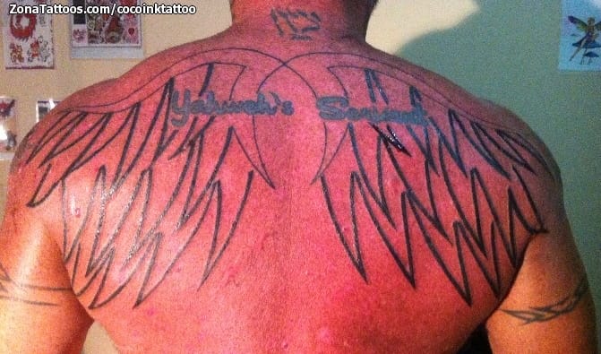 Tattoo photo Back, Wings, Tribal