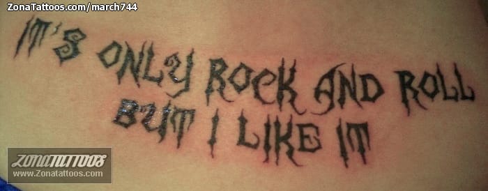 Foto de tatuaje Frases, Letras