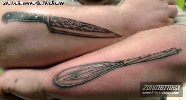 Foto de tatuaje Cuchillos, Cocina