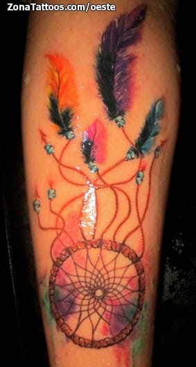 Tattoo photo Dreamcatcher, Leg