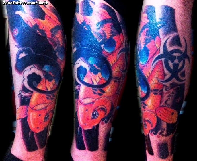 Tattoo photo Cover Up, Koi, Fish