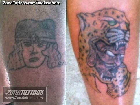 Tattoo photo Cover Up, Aztec