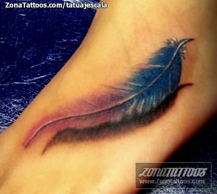 Foto de tatuaje Plumas, Pie