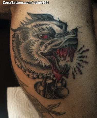 Foto de tatuaje Lobos, Animales