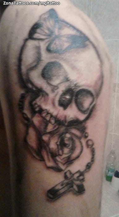 Tattoo photo Skulls, Rosaries, Gothic