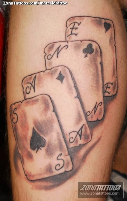 Foto de tatuaje Naipes, Poker