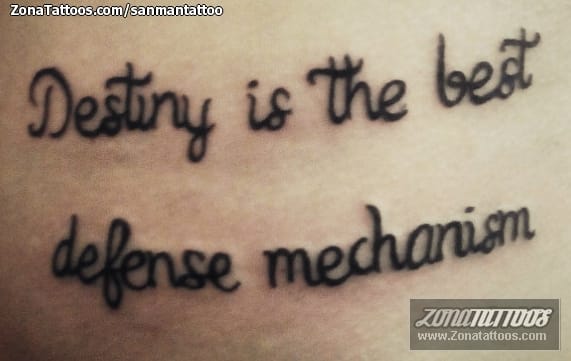 Tattoo photo Messages, Letters