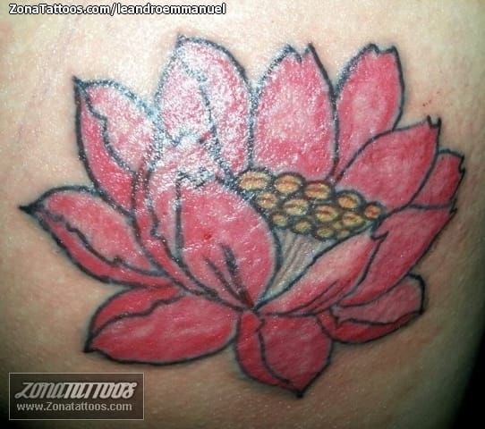 Foto de tatuaje Lotos, Flores