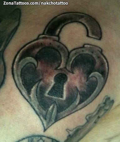 Tattoo photo Hearts, Padlocks, Keyholes