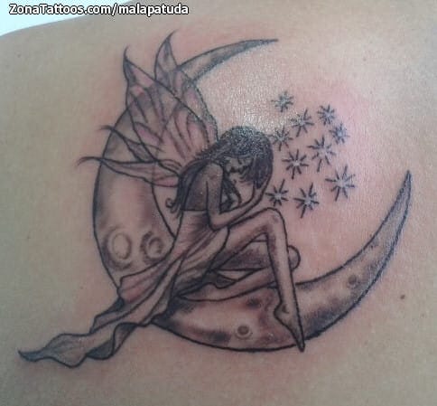 Foto de tatuaje Hadas, Lunas, Fantasía