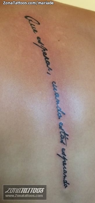 Foto de tatuaje Letras, Frases