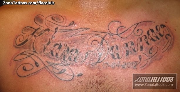 Tattoo photo Letters, Names, Chest