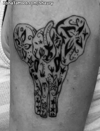 Tattoo photo Elephants, Animals