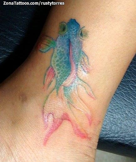 Tattoo photo Fish, Animals, Ankle