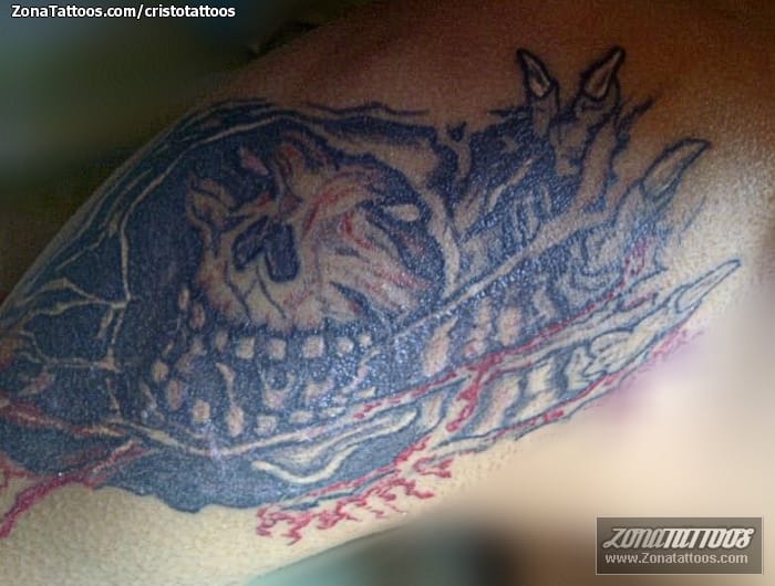Tattoo photo Skulls, Horror, Shoulder