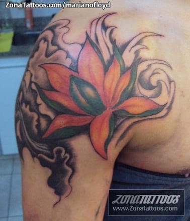 Tattoo photo Flowers, Shoulder