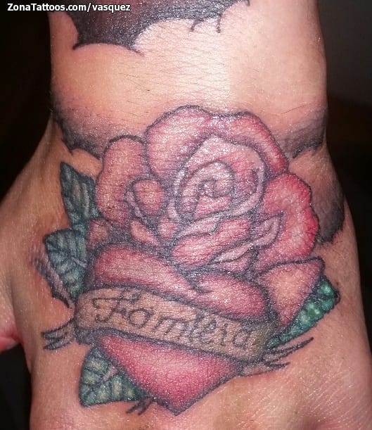 Foto de tatuaje Rosas, Flores, Corazones