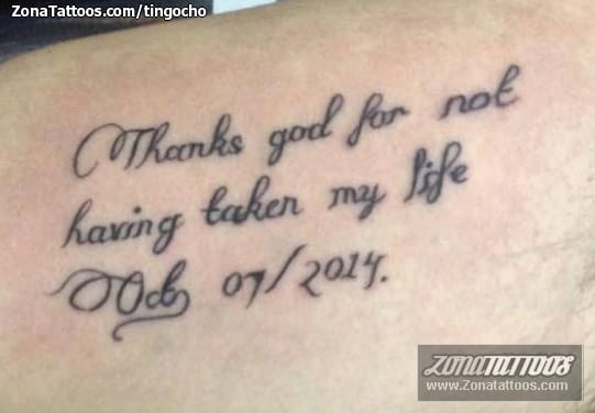 Tattoo photo Messages, Letters