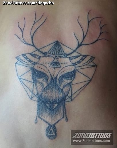 Tattoo photo Deers, Animals, Fantasy