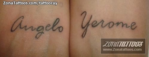 Foto de tatuaje Nombres, Letras