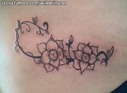 Tattoo photo Flowers, Vines