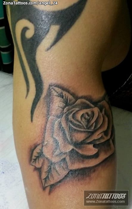 Tattoo photo Roses, Flowers