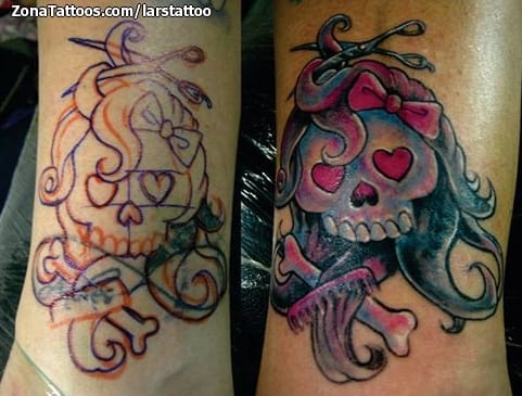 Foto de tatuaje Sugar Skull, Peluquería