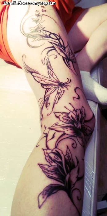 Foto de tatuaje Flores, Hadas, Fantasía