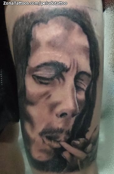 Foto de tatuaje Retratos, Bob Marley, Rostros