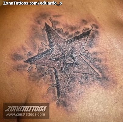 Tattoo photo Stars, Cracks