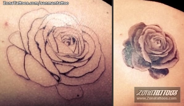 Tattoo photo Roses, Flowers