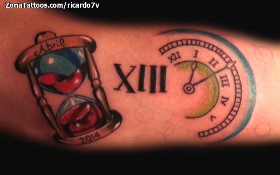 Tattoo photo Clocks, Hourglass