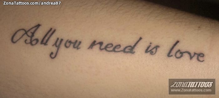 Foto de tatuaje Frases, Letras