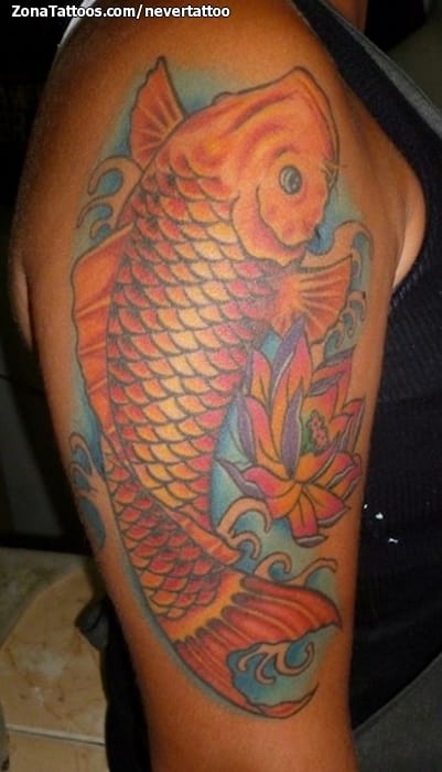 Foto de tatuaje Koi, Peces, Orientales