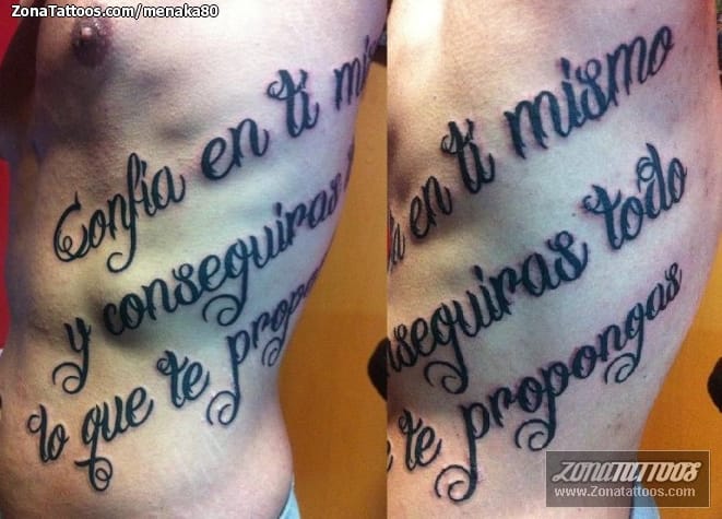 Foto de tatuaje Letras, Frases