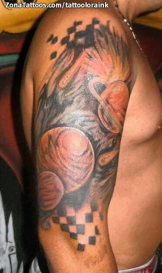 Tattoo photo Planets, Astronomy, Arm